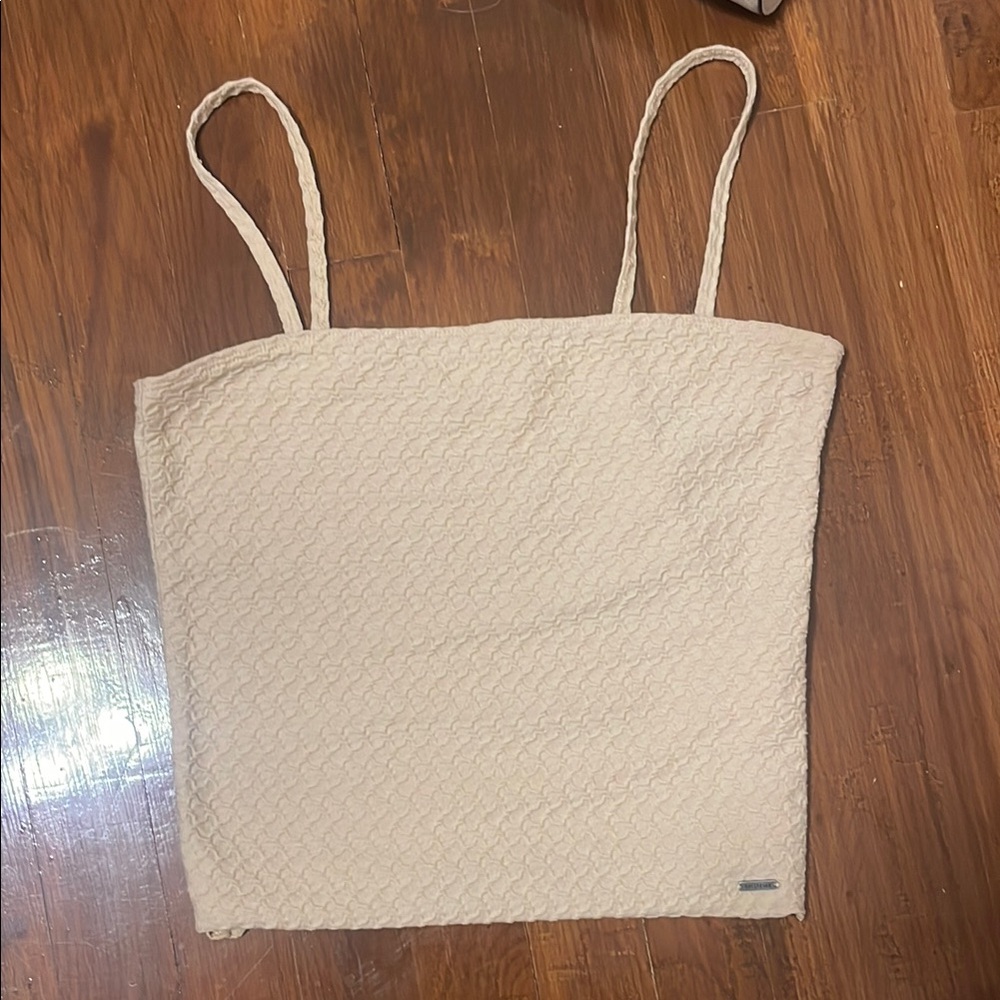 Women's Beige Textured Top